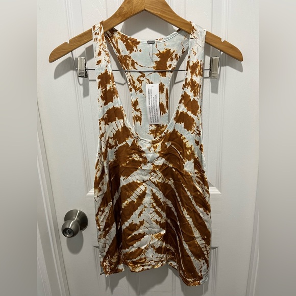 YOUNG FABULOUS AND BROKE COPPER TIE DYE SATIN TANK BNWT - Picture 4 of 8